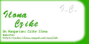 ilona czike business card